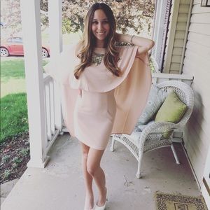 Pink mini dress with open back